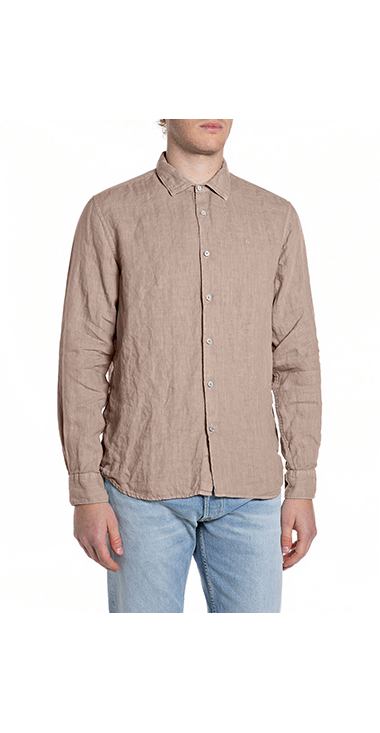 ガーメントダイリネンシャツ